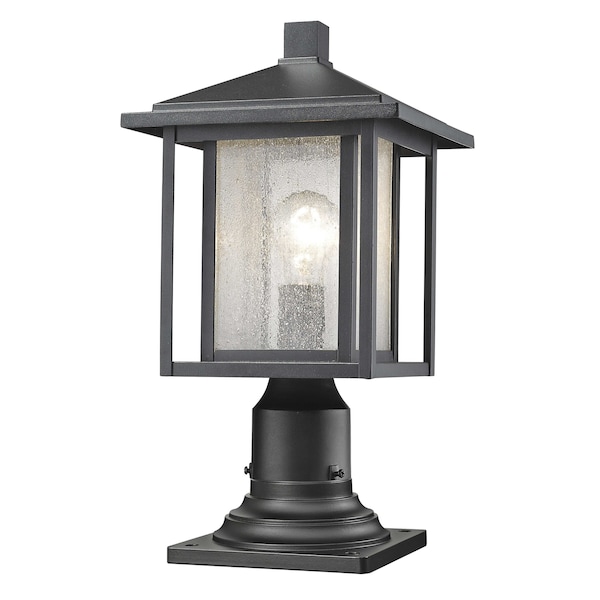 Z-Lite Aspen 1 Light Outdoor, Black And Clear Seedy 554PHM-533PM-BK - main